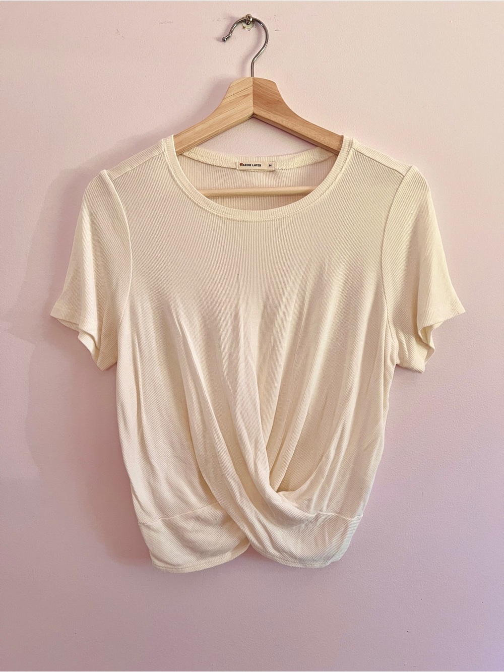 Marine Layer Twist Front Short Sleeve Top